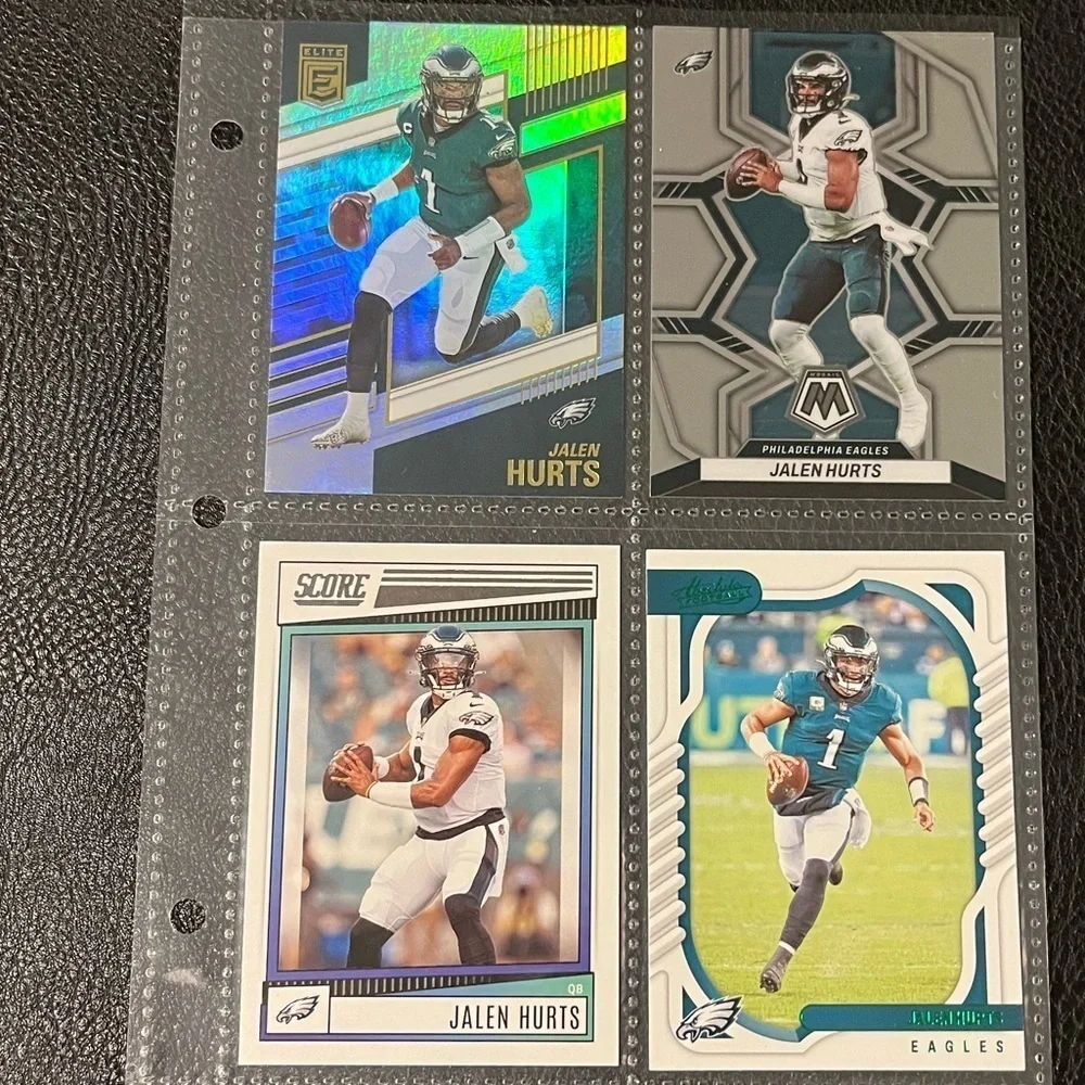 🏈 Jalen Hurts, NFL Football Trading Cards Qty 4